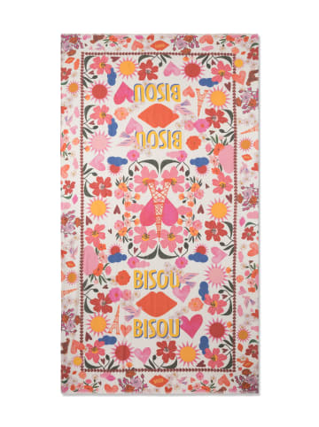 Codello Printed Scarf Cotton Bisou Pattern Mix in Rot