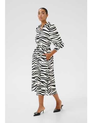 Kaffe Kleid KAemine Regular fit in Chalk/Black Animal