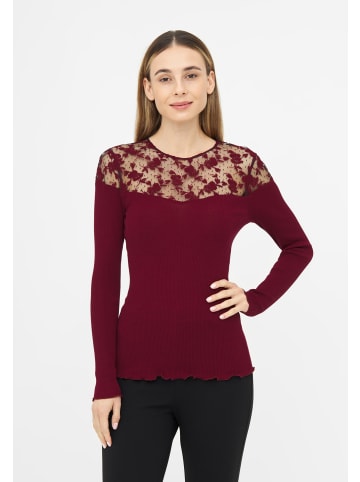 TOOCHE Langarmshirt "Ruby Rose" in bordeaux