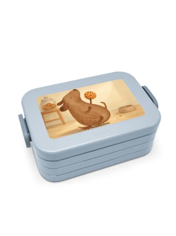 Mr. & Mrs. Panda Snackbox Hund Keks Design ohne Spruch in Blau Pastell