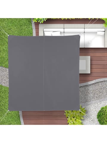 relaxdays Sonnensegel in Grau - (B)400 x (T)400 cm