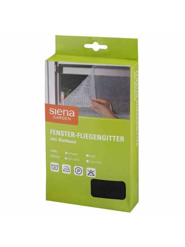 Siena Garden Fenster-Fliegengitter, 1,0 x 1,0 m in Schwarz in Schwarz