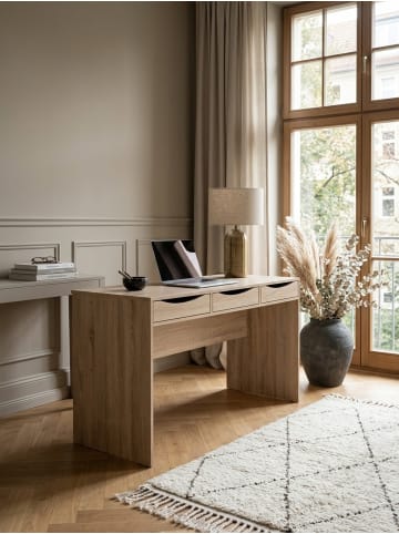 KADIMA DESIGN Schreibtisch MASSA 120 cm, Design Büro-Tisch in Eiche,