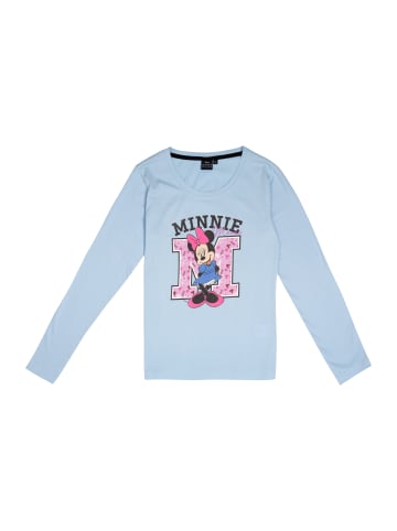 United Labels Minnie Mouse Schlafanzug Pyjama Set Langarm Oberteil mit Hose in blau/schwarz