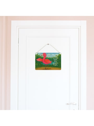 Mr. & Mrs. Panda Türdekoration Flamingo Yoga Design mit Spruch in Weiß