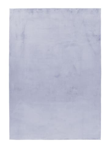 KADIMA DESIGN Teppich Kurzflor Uni-Look Polyester Wohnzimmer waschbar in Silber