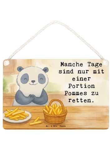 Mr. & Mrs. Panda Schild Panda Pommes Gebet Design mit Spruch in Weiß