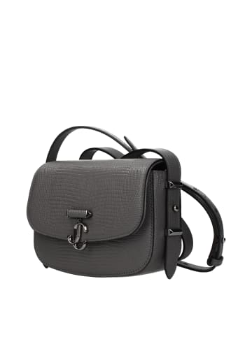 Grau Leder Schulter Tasche