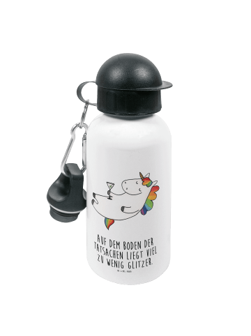 Mr. & Mrs. Panda Kindertrinkflasche Einhorn Cocktail mit Spruch in Weiß