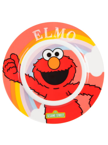 United Labels 3-tlg. Sesamstraße Frühstücksset - Elmo - Teller, Schale und Tasse in rot