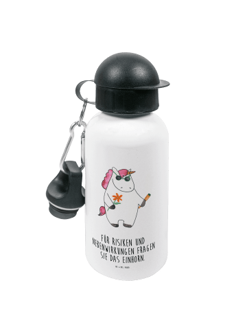 Mr. & Mrs. Panda Trinkflasche Einhorn Woodstock mit Spruch in Weiß