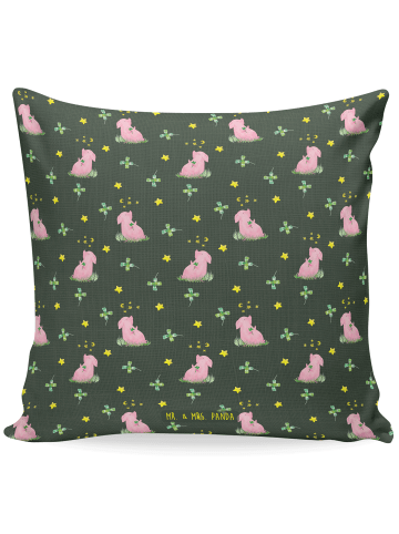 Mr. & Mrs. Panda Kuschel Kissen Schwein Glück ohne Spruch in Grün