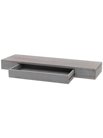 MCW Wandregal H37, Grau, shabby