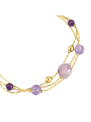 Eastside NY Armband aus Edelstahl mit Amethyst in gelbgold