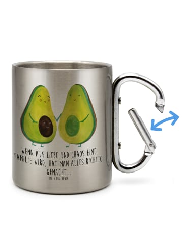 Mr. & Mrs. Panda Tasse Avocado Pärchen mit Spruch in Silber