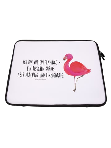 Mr. & Mrs. Panda Notebook Tasche Flamingo Classic mit Spruch in Weiß