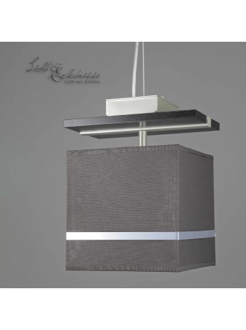 Licht-Erlebnisse Pendelleuchte (B)20 x (L)16 cm in Braun Weiß Chrom
