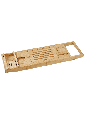Beliani Badezimmerregal LOWES in Braun - (W) 75 x (H) 5 x (L) 23 cm