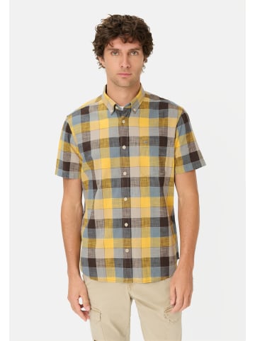 Camel Active Karohemd aus reiner Baumwolle in Sonnengelb