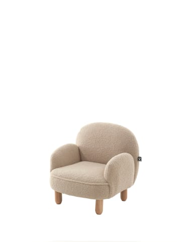 58 aufm Kessel KINDERSESSEL Keila komfortabel und bequem weicher Bouclé Stoff beige