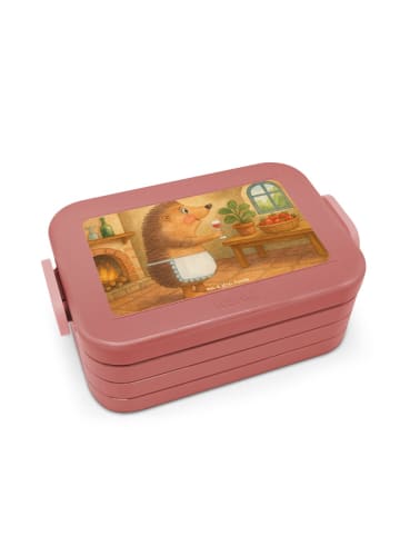 Mr. & Mrs. Panda Lunchbox Igel Wein Design ohne Spruch in Rot Pastell
