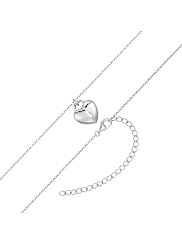 Rafaela Donata Kette Herz mit Schlüsselloch aus Sterling Silber in silber