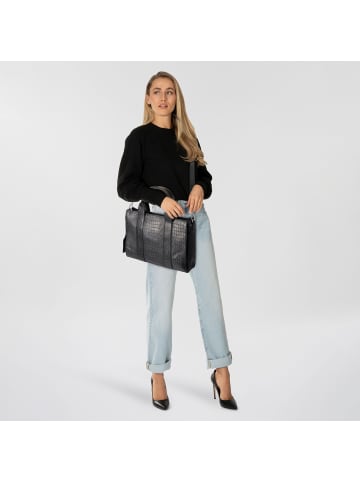 Cowboysbag Glam Rock Hill Shopper Tasche 38 cm Laptopfach in croco black