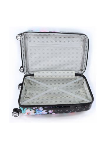 ELLE Koffer Flower in Schwarz