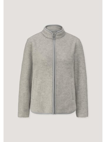 Hessnatur Wollfleece Jacke in hellgrau