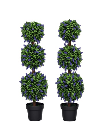 HOMCOM Kunstpflanze-20L x 20B x 110H cm-Grün