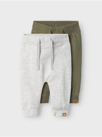 name it 2er-Pack Sweathose in Light Grey Melange