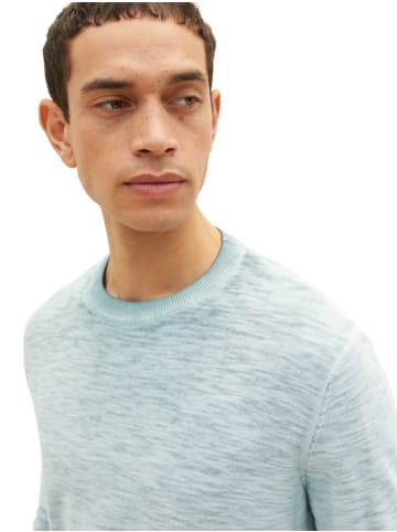 Tom Tailor Pullover WASHED CREWNECK in Grün