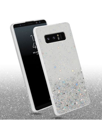 cadorabo Hülle für Samsung Galaxy NOTE 8 Glitter in Transparent mit Glitter