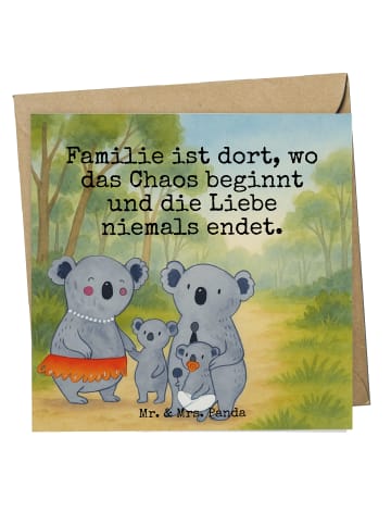 Mr. & Mrs. Panda Deluxe Karte Koala Familie Design mit Spruch in Weiß