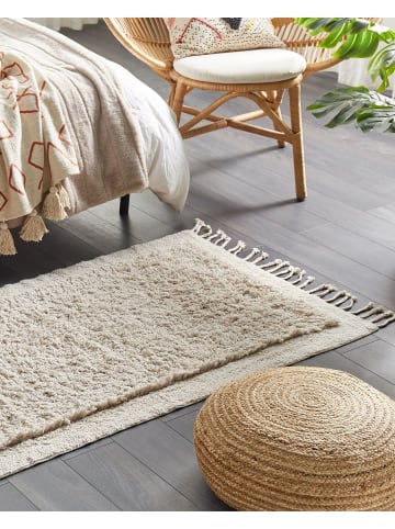 Beliani Shaggy BITLIS in Beige - (W) 80 x (H) 1.5 x (L) 150 cm