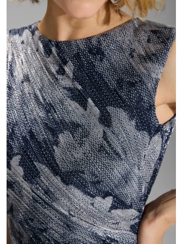 SWING Abendkleid in marine silber - 0001