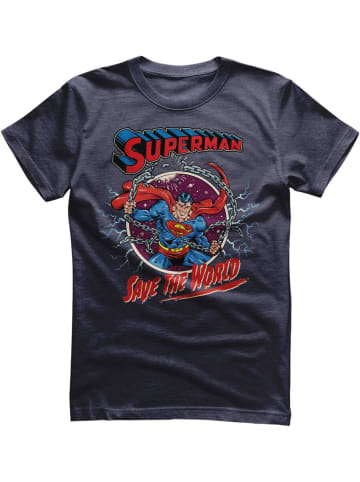 Superman T-Shirt "Superman Save The World T-Shirt" in Blau