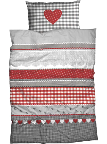 Casatex Renforcé Bettwäsche in silber-rot