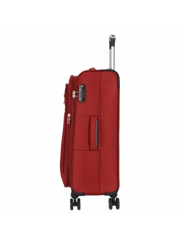 D&N Travel Line 6404 - 4-Rollen-Trolley M 68 cm (blau) in bordeaux