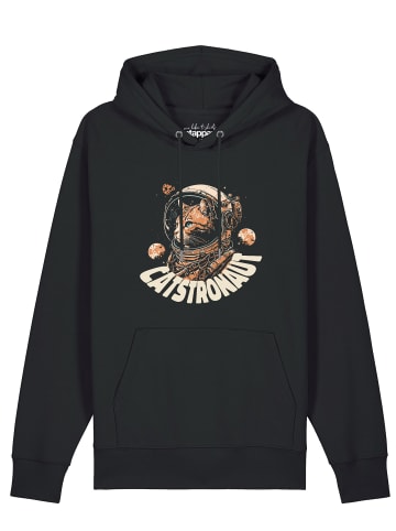 wat? Apparel Sweatshirt Catstronaut in Schwarz
