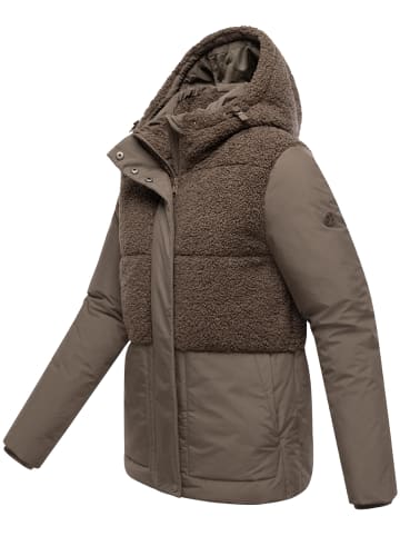 Marikoo Plüschjacke Sheeta 16 in Stone Brown