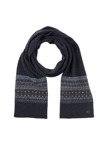Camel Active Strickschal aus reiner Wolle in Navyblau