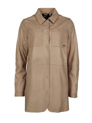 Maze Lederhemd 42020135 in taupe
