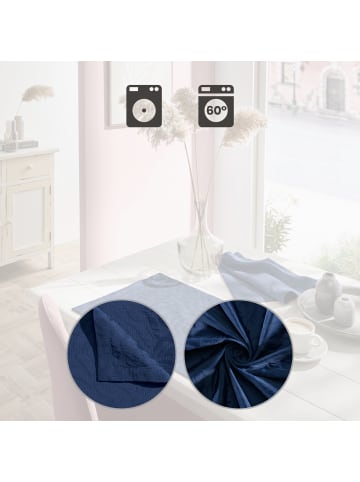 Erwin Müller Jacquard, Baumwollmischung Tischset 2er-Pack Cadiz in blau