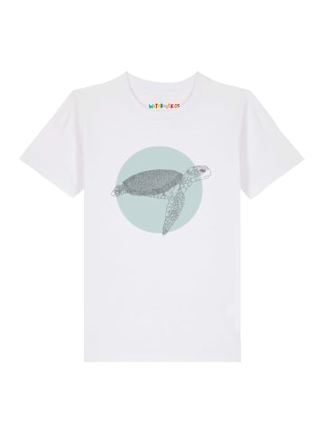 wat? Apparel T-Shirt Meeresschildkröte in Weiß
