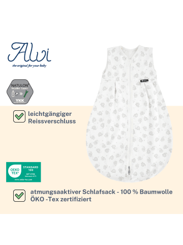 Alvi Mäxchen Sommer Schlafsack light Exclusiv in Streifenfant Silber 865-9