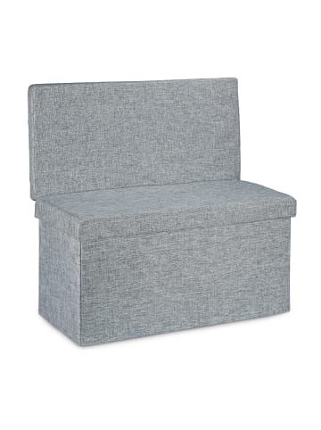 relaxdays Faltbarer Sitzhocker in Grau - (B)76 x (H)73 x(T)38 cm