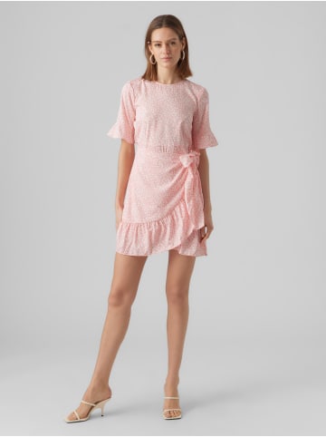 Vero Moda Kurzes Mini Wickel Kleid VMHENNA in Pink