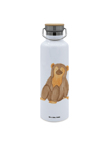 Mr. & Mrs. Panda Isolierflasche Affe ohne Spruch in Weiß