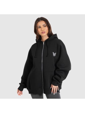 SMILODOX Zip Hoodie Oversized Payton in Schwarz